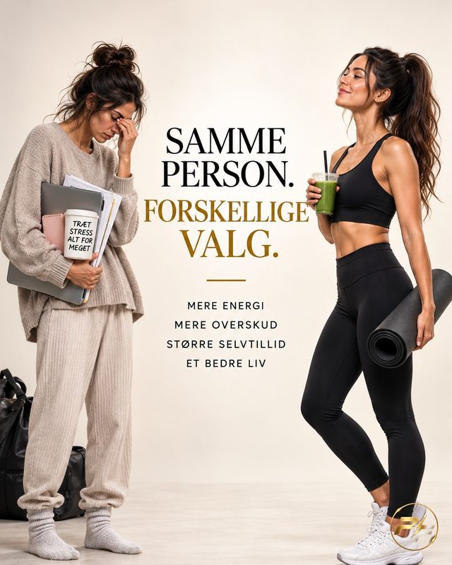 Samme person med forskellige valg og mere energi i hverdagen